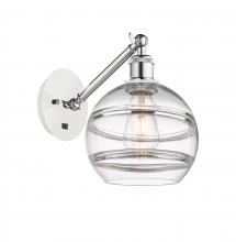 Innovations Lighting 317-1W-WPC-G556-8CL - Rochester - 1 Light - 8 inch - White Polished Chrome - Adjustable Sconce