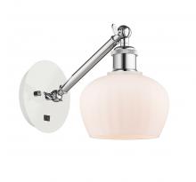 Innovations Lighting 317-1W-WPC-G91 - Fenton - 1 Light - 7 inch - White Polished Chrome - Adjustable Sconce
