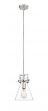 Innovations Lighting 411-1SS-SN-G411-8CL - Newton Cone - 1 Light - 8 inch - Satin Nickel - Mini Pendant