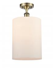 Innovations Lighting 516-1C-AB-G111-L - Cobbleskill - 1 Light - 9 inch - Antique Brass - Semi-Flush Mount