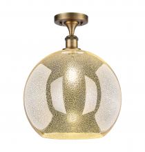 Innovations Lighting 516-1C-BB-G128-14 - Athens - 1 Light - 14 inch - Brushed Brass - Semi-Flush Mount