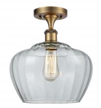 Innovations Lighting 516-1C-BB-G92-L-LED - Fenton - 1 Light - 11 inch - Brushed Brass - Semi-Flush Mount