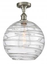 Innovations Lighting 516-1C-SN-G1213-12 - Athens Deco Swirl - 1 Light - 12 inch - Brushed Satin Nickel - Semi-Flush Mount