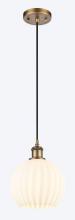 Innovations Lighting 516-1P-BB-G1217-8WV - White Venetian - 1 Light - 8 inch - Brushed Brass - Cord Hung - Mini Pendant