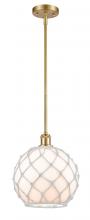 Innovations Lighting 516-1S-SG-G121-10RW - Farmhouse Rope - 1 Light - 10 inch - Satin Gold - Mini Pendant