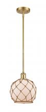 Innovations Lighting 516-1S-SG-G121-8RB - Farmhouse Rope - 1 Light - 8 inch - Satin Gold - Mini Pendant