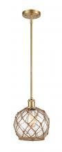 Innovations Lighting 516-1S-SG-G122-8RB - Farmhouse Rope - 1 Light - 8 inch - Satin Gold - Mini Pendant