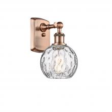 Innovations Lighting 516-1W-AC-G1215-6 - Athens Water Glass - 1 Light - 6 inch - Antique Copper - Sconce