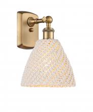Innovations Lighting 516-1W-BB-NBD-75-NAT - Bristol Natural - 1 Light - 8 inch - Brushed Brass - Sconce
