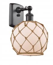 Innovations Lighting 516-1W-OB-G121-8RB - Farmhouse Rope - 1 Light - 8 inch - Oil Rubbed Bronze - Sconce