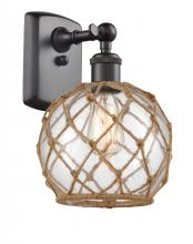 Innovations Lighting 516-1W-OB-G122-8RB - Farmhouse Rope - 1 Light - 8 inch - Oil Rubbed Bronze - Sconce