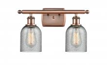 Innovations Lighting 516-2W-AC-G257 - Caledonia - 2 Light - 15 inch - Antique Copper - Bath Vanity Light