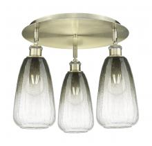 Innovations Lighting 516-3C-AB-G480-6SL - Brookhaven Almond - 3 Light - 18 inch - Antique Brass - Flush Mount