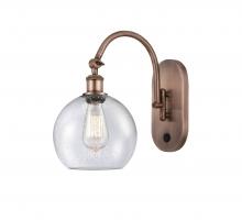 Innovations Lighting 518-1W-AC-G124-8 - Athens - 1 Light - 8 inch - Antique Copper - Adjustable Swing Arm