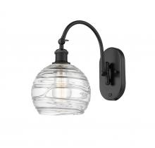 Innovations Lighting 518-1W-BK-G1213-8 - Athens Deco Swirl - 1 Light - 8 inch - Matte Black - Adjustable Swing Arm