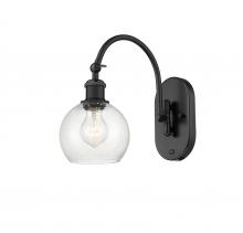 Innovations Lighting 518-1W-BK-G124-6 - Athens - 1 Light - 6 inch - Matte Black - Adjustable Swing Arm