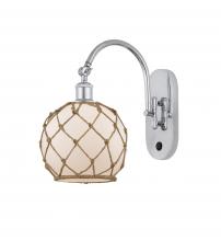 Innovations Lighting 518-1W-PC-G121-8RB - Farmhouse Rope - 1 Light - 8 inch - Polished Chrome - Sconce