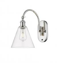 Innovations Lighting 518-1W-PN-GBC-82 - Berkshire - 1 Light - 8 inch - Polished Nickel - Adjustable Swing Arm