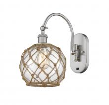 Innovations Lighting 518-1W-SN-G122-8RB - Farmhouse Rope - 1 Light - 8 inch - Brushed Satin Nickel - Adjustable Swing Arm