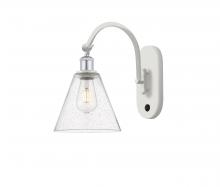 Innovations Lighting 518-1W-WPC-GBC-84 - Berkshire - 1 Light - 8 inch - White Polished Chrome - Adjustable Swing Arm