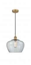 Innovations Lighting 616-1P-BB-G92-L-LED - Fenton - 1 Light - 11 inch - Brushed Brass - Cord hung - Mini Pendant