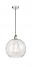 Innovations Lighting 616-1P-PN-G124-12 - Athens - 1 Light - 12 inch - Polished Nickel - Cord hung - Mini Pendant