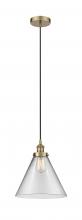Innovations Lighting 616-1PH-AB-G42-L - Cone - 1 Light - 12 inch - Antique Brass - Cord hung - Mini Pendant