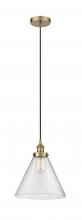 Innovations Lighting 616-1PH-AB-G44-L - Cone - 1 Light - 12 inch - Antique Brass - Cord hung - Mini Pendant