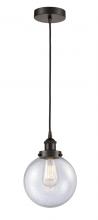 Innovations Lighting 616-1PH-OB-G204-8 - Beacon - 1 Light - 8 inch - Oil Rubbed Bronze - Cord hung - Mini Pendant