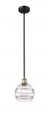 Innovations Lighting 616-1S-BAB-G556-8CL - Rochester - 1 Light - 8 inch - Black Antique Brass - Cord hung - Mini Pendant