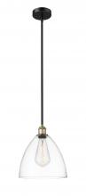 Innovations Lighting 616-1S-BAB-GBD-122-LED - Bristol - 1 Light - 12 inch - Black Antique Brass - Cord hung - Mini Pendant