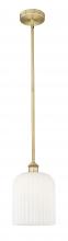 Innovations Lighting 616-1S-BB-G559-8GWH - Bridal Veil - 1 Light - 5 inch - Brushed Brass - Cord hung - Mini Pendant