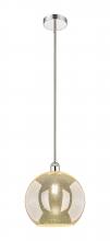 Innovations Lighting 616-1S-PN-G128-12 - Athens - 1 Light - 12 inch - Polished Nickel - Cord hung - Mini Pendant