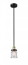 Innovations Lighting 616-1SH-BAB-G184S - Canton - 1 Light - 5 inch - Black Antique Brass - Cord hung - Mini Pendant
