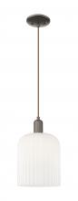 Innovations Lighting 716-1P-OB-G559-8GWH - Bridal Veil - 1 Light - 8 inch - Oil Rubbed Bronze - Cord hung - Mini Pendant