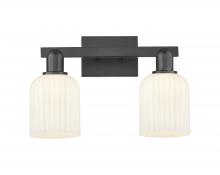 Innovations Lighting 716-2W-BK-G559-5GWH - Bridal Veil - 2 Light - 16 inch - Matte Black - Bath Vanity Light