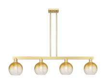 Innovations Lighting 716-4I-SG-G483-8AM - Brookhaven Globe - 4 Light - 48 inch - Satin Gold - Cord hung - Island Light