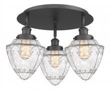 Innovations Lighting 916-3C-BK-G664-7 - Bullet - 3 Light - 18 inch - Matte Black - Flush Mount