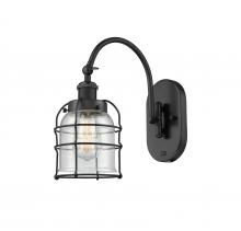 Innovations Lighting 918-1W-BK-G54-CE - Bell Cage - 1 Light - 6 inch - Matte Black - Adjustable Swing Arm