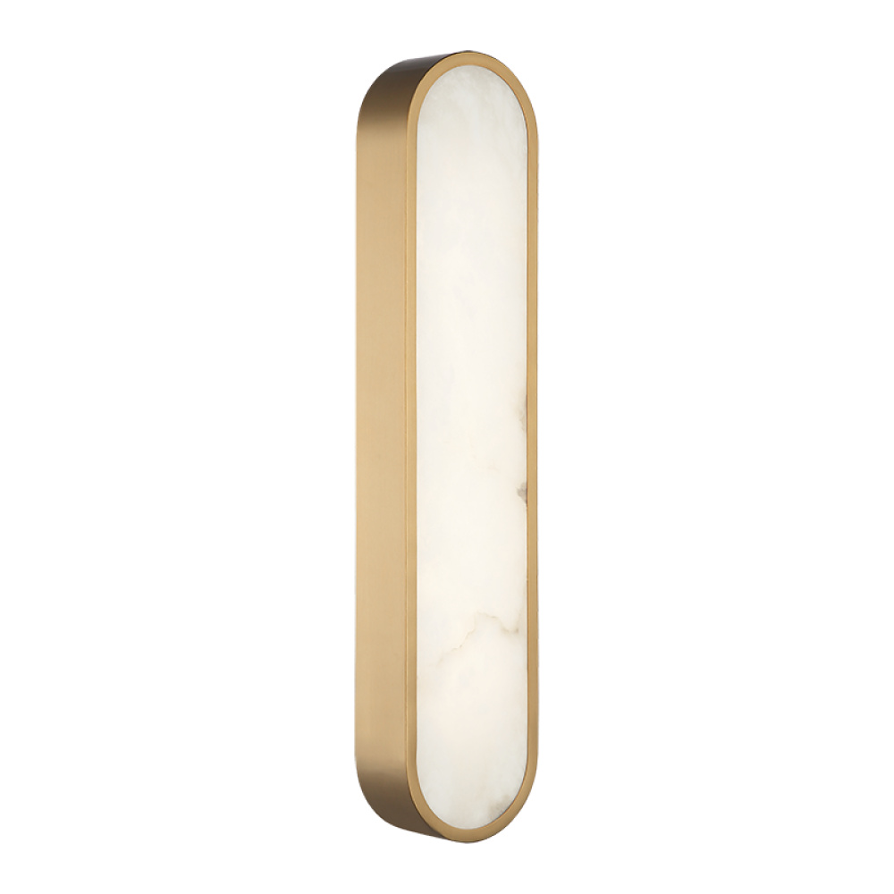 Marblestone Aged Gold Brass Wall Sconce