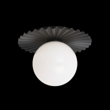 Matteo Lighting WX83101BKOP - Modern Ruff Black Wall Sconce / Ceiling Mount