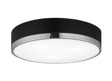 Matteo Lighting M14303BKCH - Trydor Black & Chrome Ceiling Mount