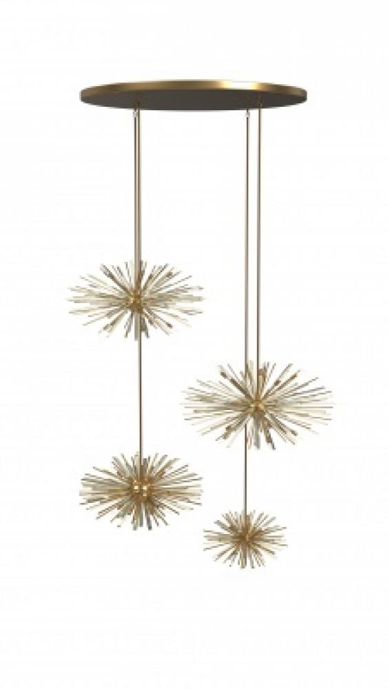 Palisades Ave. Metal And Crystal Chandelier