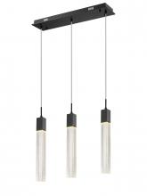 Avenue Lighting HF1900-3-GL-BK - The Original Glacier Collection 3 Light Bubbled Crystal Multi Port Pendant