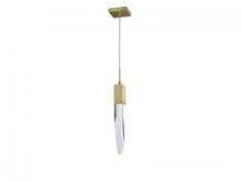 Avenue Lighting HF1901-1-AP-BB-C - Aspen Collection 1 Light Clear Crystal Pendant