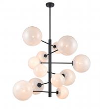 Avenue Lighting HF4212-BK-WHT - Delilah 12 Light Chandelier