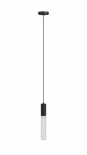 Avenue Lighting HF3301-BK - Strand 1 Light Laser Cut Spiral Glass Pendant