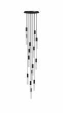 Avenue Lighting HF3315-BK - Strand 5 Light Laser Cut Spiral Glass Multi Port Pendant