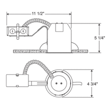 Acuity Brands TC1R - 4-IN REMODEL NON IC HOUSING