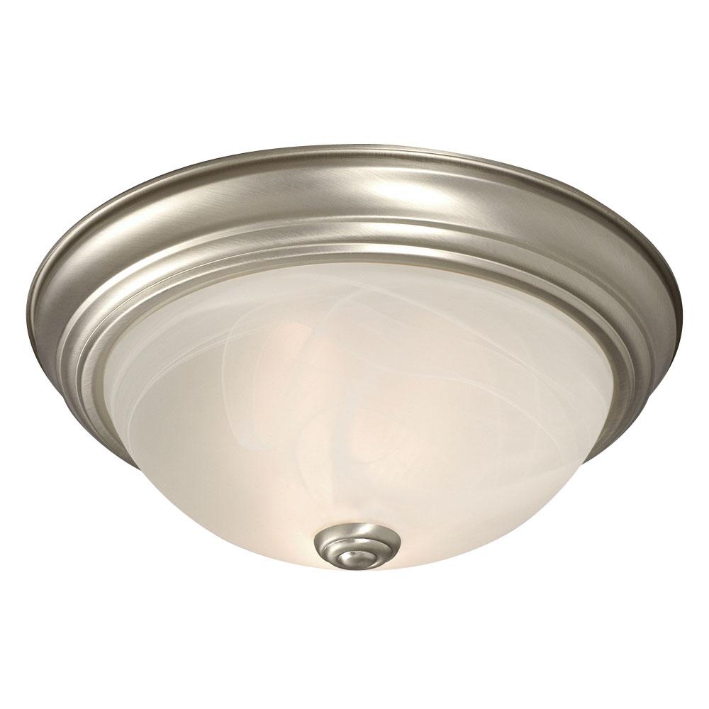 Flush Mount Ceiling Light - in Pewter finish with Marbled Glass